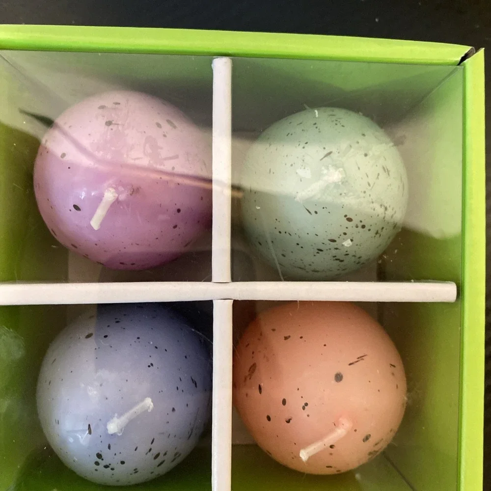 Happy Go Fluffy 2.6 in Easter‎ Egg Candles 4 Pack!